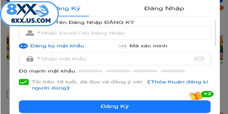 Tiến hành thực hiện điền mẫu đăng ký theo hướng dẫn trên màn hình
